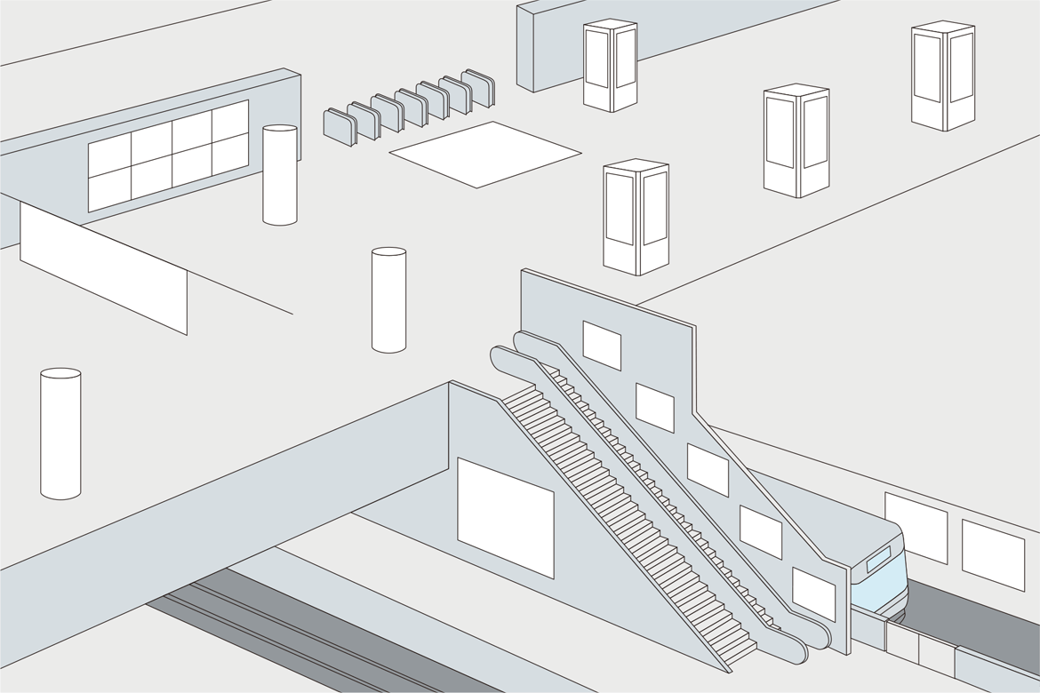 駅構内メディア図